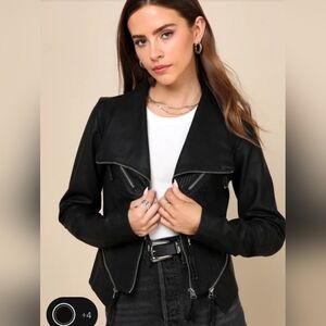 Vegan Leather Moto Jacket